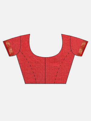black red kota doria silk bandhani saree 5