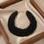 Nvr women vintage braided beads black coloured necklace
