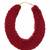 Nvr women vintage braided beads red coloured necklace