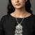 Nvr women oxidized silver plated multi-stone banjara necklace