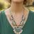 Nvr women oxidized silver plated multi color necklace with coin dangles