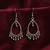 Nvr women's traditional silver plated chandbali earrings