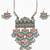 Nvr women oxidized multicolor ghungroo necklace with earrings set