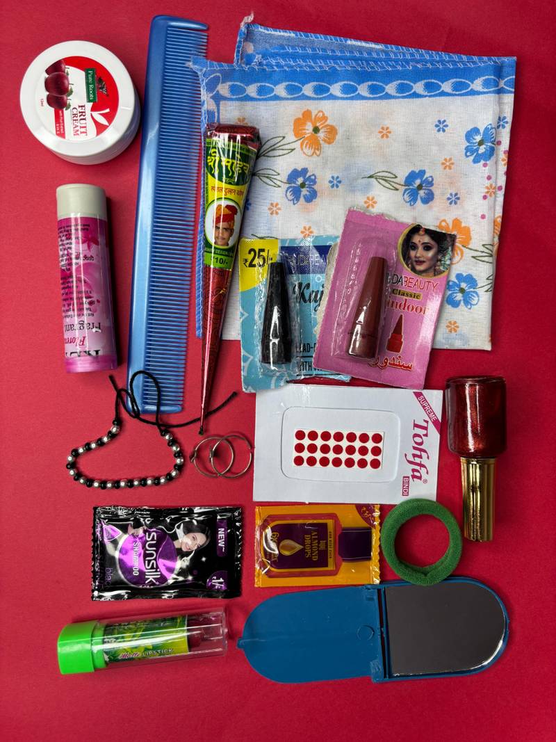 Nvr 16 solah shringaar set multipurpose artificial jewelry set mataji deviji navratri diwali karwachauth puja set