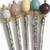 Nvr women's set of 3 oxidised german silver assorted juda hair stick