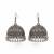 Nvr women german silver oxidised dome shaped jhumka earrings