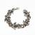 Nvr men's silver plated skull head link bracelet