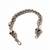 Nvr men's silver plated skull chain bracelet