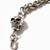 Nvr men's silver plated skull chain bracelet