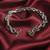 Nvr men's silver plated dragon design bracelet