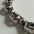 Nvr men silver plated skull chain with bone toggle clasp bracelet