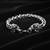 Nvr men's silver plated lion design bracelet
