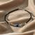 Nvr set of 2 silver plated fish shaped black & blue beaded evil eye handcrafted anklets