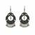 Nvr women's oxidized silver plated peacock design chandbali earrings