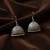 Nvr women antique silver plated oxidised jhumka earrings