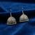 Nvr women antique silver plated oxidised jhumka earrings