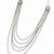 Nvr women silver plated multi-strand ball chain necklace with heart accents