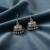 Nvr women traditional oxidized silver plated jhumkis earring set