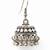 Nvr women traditional oxidized silver plated jhumkis earring set