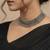 Nvr women traditional oxidised silver plated handmade necklace