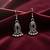 Nvr women traditional oxidized silver plated temple style jhumka earrings