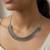 Nvr women oxidized silver plated tribal leaf choker necklace