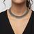 Nvr silver plated antique look layered ethnic necklace for women