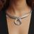 Nvr women minimalist silver plated wire choker necklace