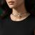 Nvr women's silver plated knot choker necklace