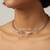 Nvr women's silver plated knot choker necklace