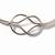 Nvr women's silver plated knot choker necklace