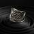 Nvr women silver plated spiral design cuff bracelet