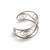 Nvr women silver plated spiral design cuff bracelet