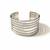 Nvr women plain split coil silver plated cuff bracelet 