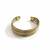 Nvr women gold plated circle split coil wire cuff bracelet