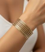 Nvr women's gold plated dipped bracelet