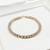 Nvr women gold plated cz stones rectangular cut tennis bracelet