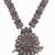 Nvr women oxidised silver finish necklace & earrings set with maroon stones