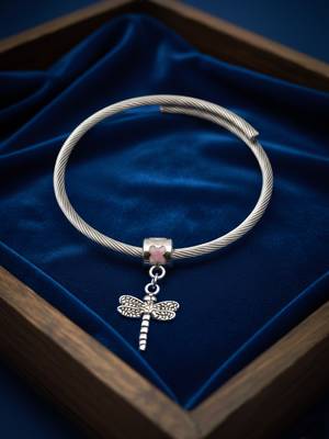 Nvr women silver plated adjustable charm bracelet 2