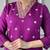 Women's purple viscose chanderi embroidered kurta pant set with printed chinon dupatta