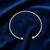 Nvr women silver plated plain ball handmade cuff bracelet
