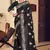 Black sequin zari resham stone embroidered georgette designer saree for women