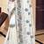 White sequin zari resham stone embroidered georgette designer saree for women