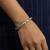 Nvr women's handcrafted silver plated texture weave kada bangle