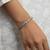 Nvr women's handcrafted silver plated texture weave kada bangle