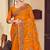 Mustard sequin zari resham stone embroidered georgette designer saree for women