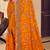 Mustard sequin zari resham stone embroidered georgette designer saree for women