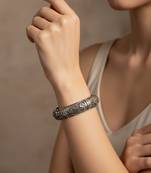 Nvr women's traditional indian handcrafted flower design kada bangle