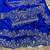 Royal  Blue Color Embroidery sequence work heavy border Satin Saree