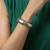Nvr silver plated plain hinged kada bangle for women